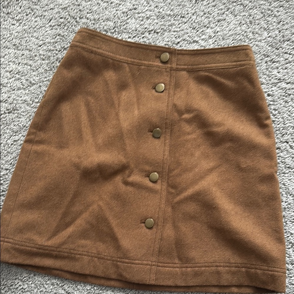 Brown Button-Up Skirt